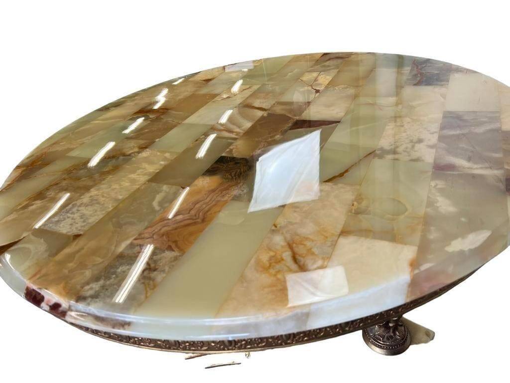 Vintage coffee table in onyx / Deknudt side table