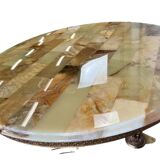 Vintage coffee table in onyx / Deknudt side table