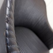 Pair of Artona armchairs in black leather by Afra and Tobia Scarpa for Maxalto.