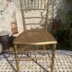 Antique golden bamboo-style chair