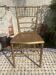 Chaise dorée ancienne style bambou