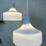 Suspensions opaline vintage – bleu pastel
