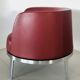 Fauteuil rotatif en cuir Bordeaux par Carl Öjerstam pour Materia, Suède post 2000