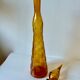 Genie bottle Empoli Murano Italy Vintage amber 1950