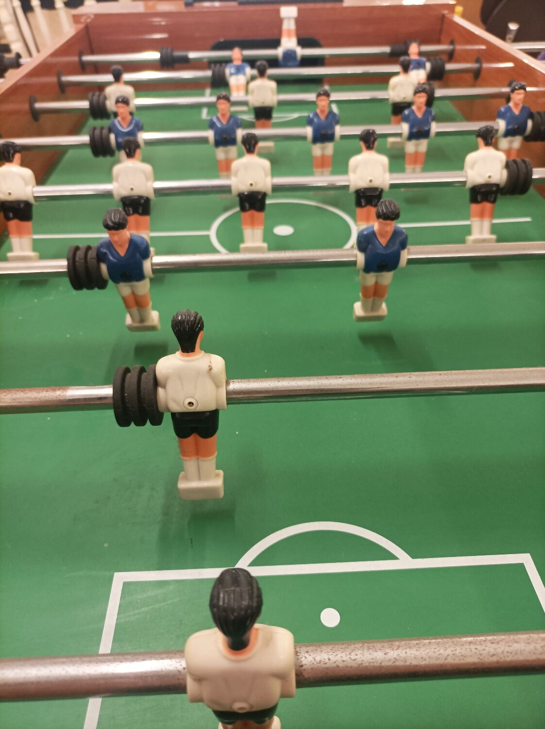 Old table football wood chrome vintage