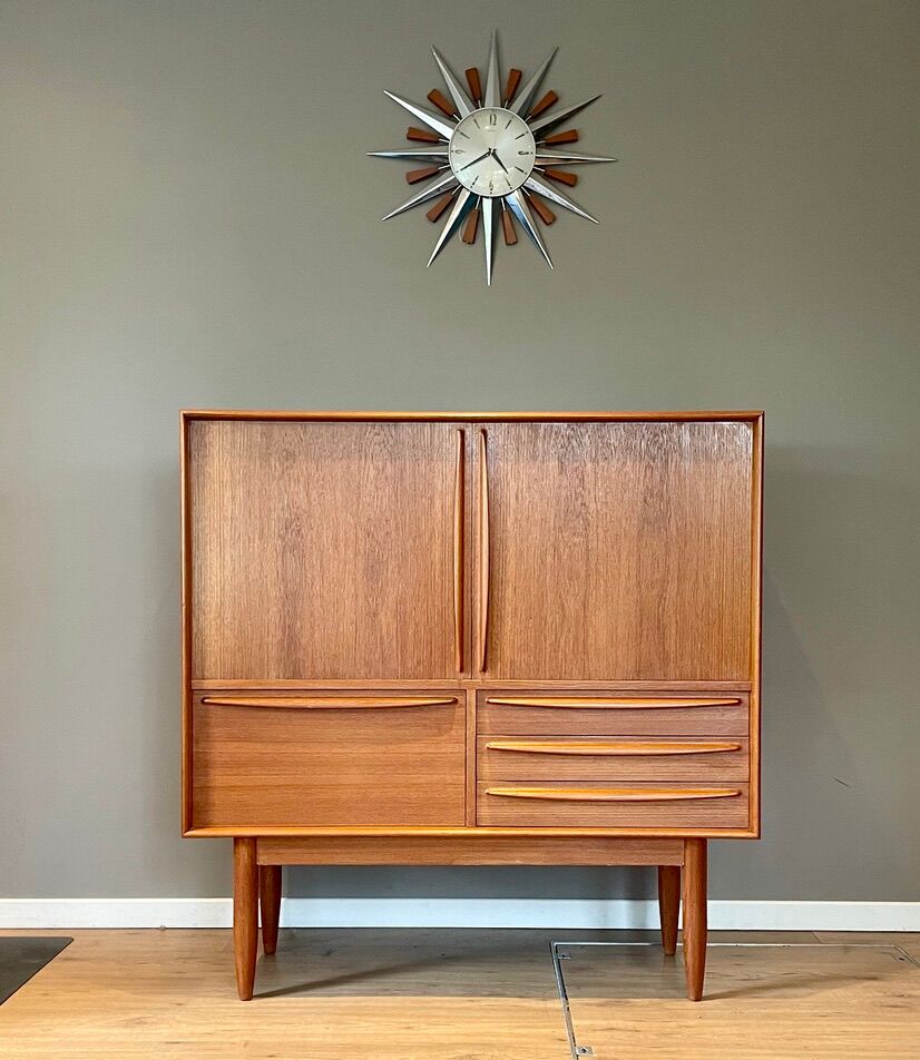 Scandinavian teak bar sideboard by Bernhard Pedersen for Samcom