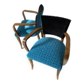 Pair of bridge armchairs