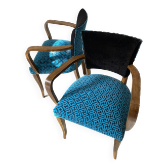 Pair of bridge armchairs