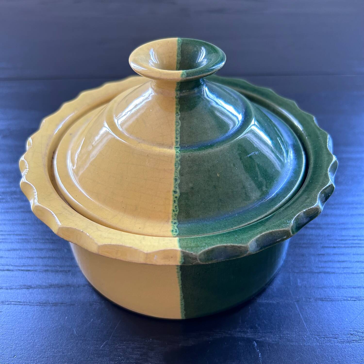 Two-tone yellow and green terrine