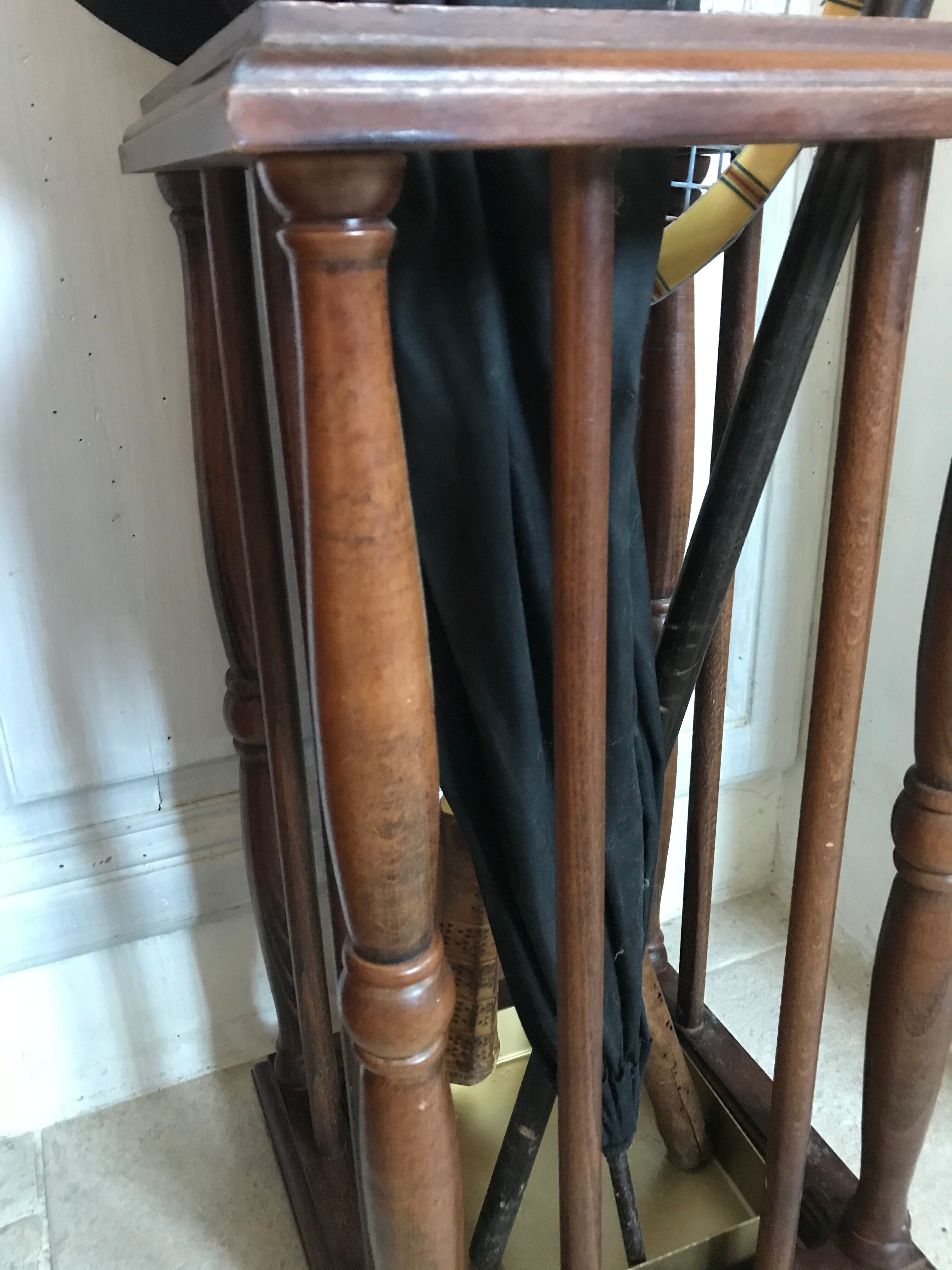 Vintage wooden umbrella holder