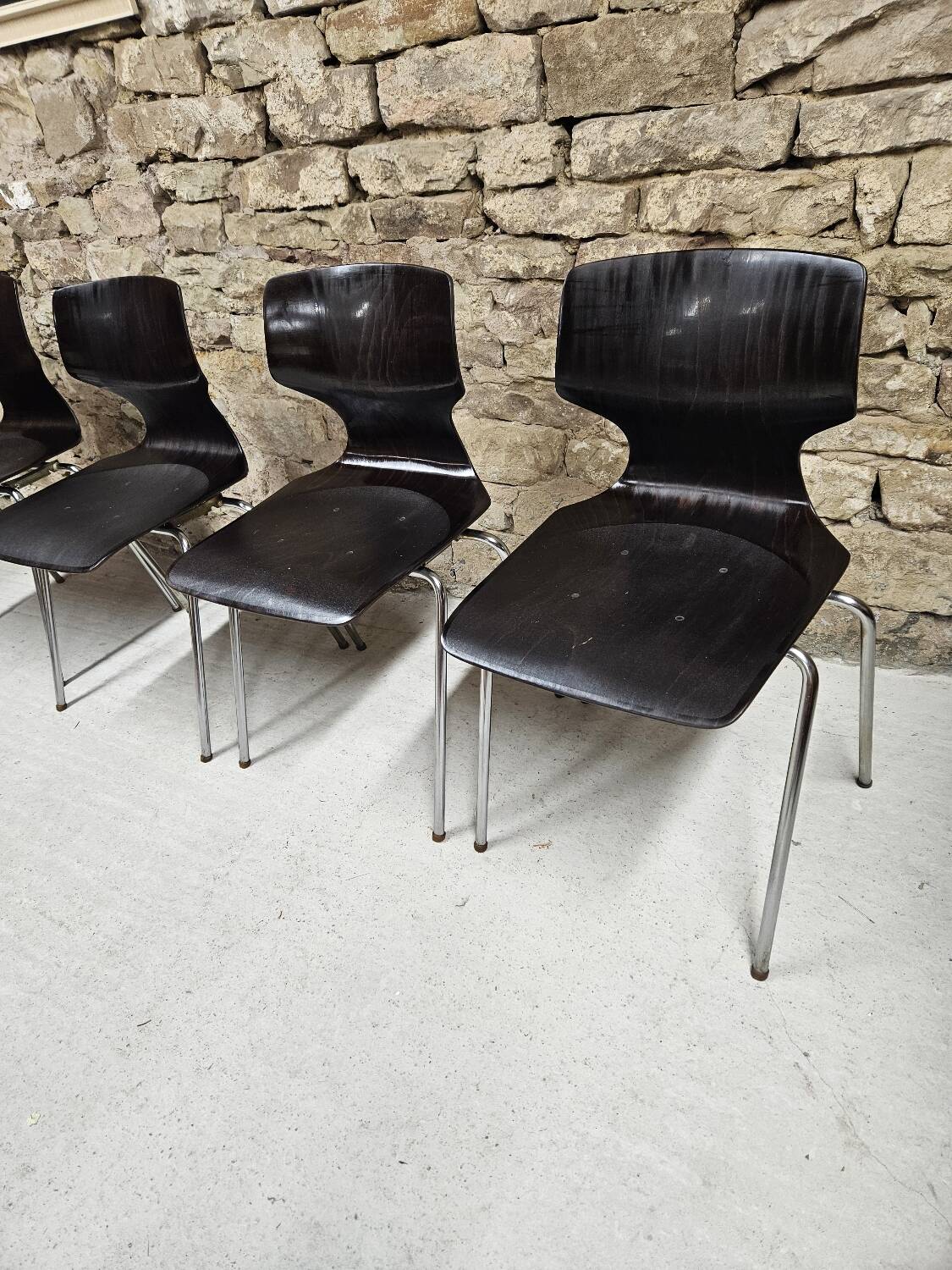 Lot 4 chaises
Flötotto pagwood 1960"
