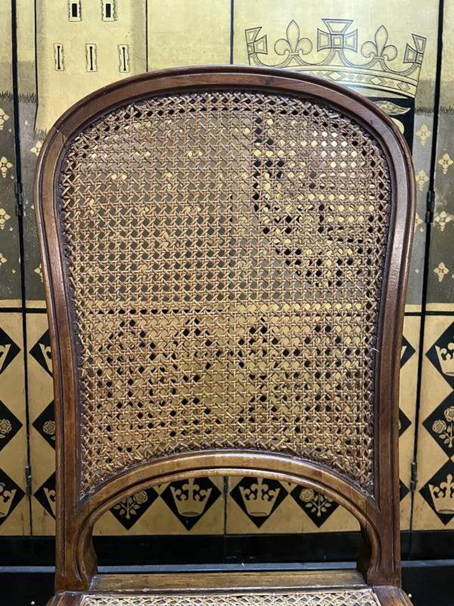 Set of 6 Louis XVI style chairs in cane - Caned