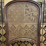 Set of 6 Louis XVI style chairs in cane - Caned