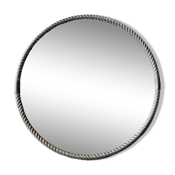 Vintage 1960s Twisted Metal Mirror