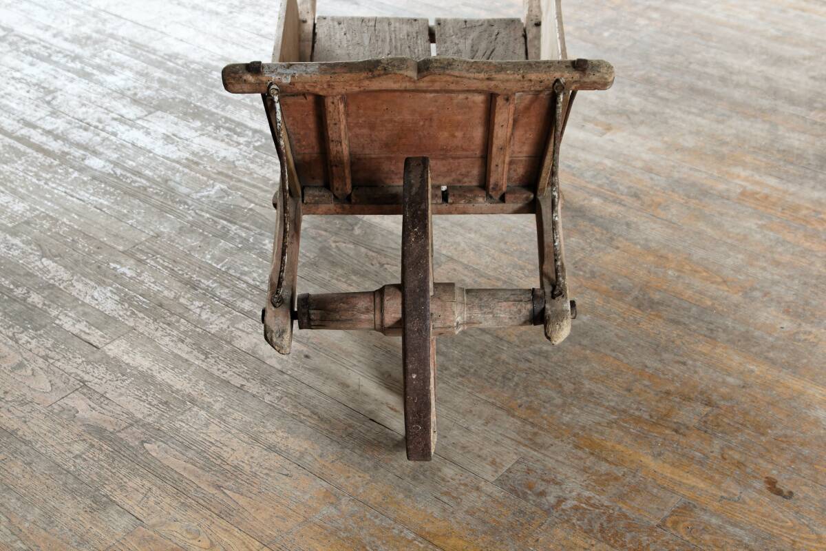 Antique wheelbarrow for children