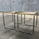 Pair of vintage 1970s wicker/chrome stools