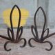 Vintage andirons, pair of andirons, fireplace accessory