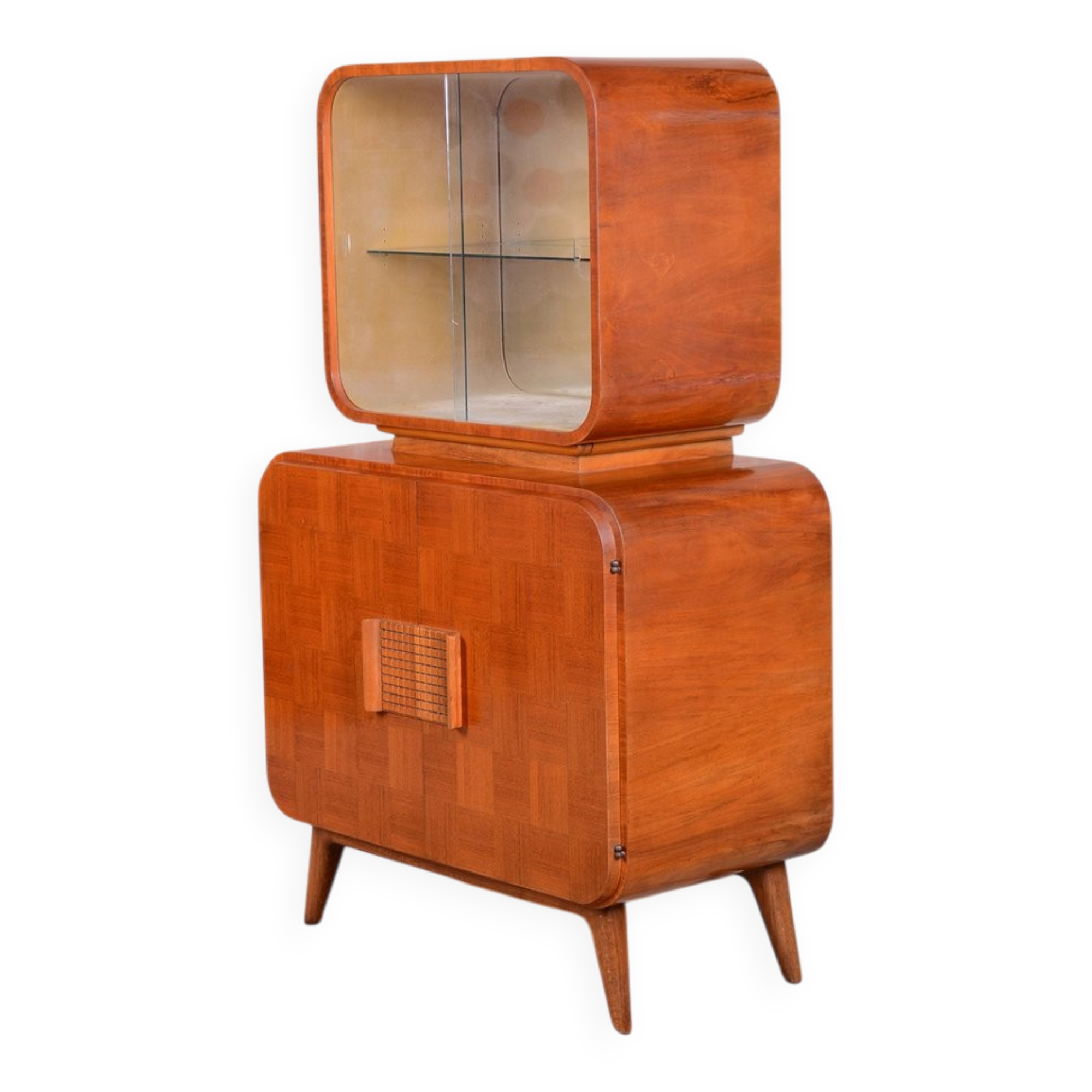 Czech Art Deco Sideboard in Walnut attributed to J. Halabala for Up Zavody, 1940s