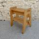 Light wood side table magazine rack