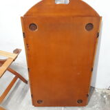 Wooden coffee table removable oval board nautical style