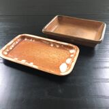 Lot de 2 plats à beurre anciens