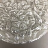 Modernist bubble glass and metal wall light by Doria lights, 1970s, germany