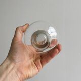 5 verres sur pied en verre épais