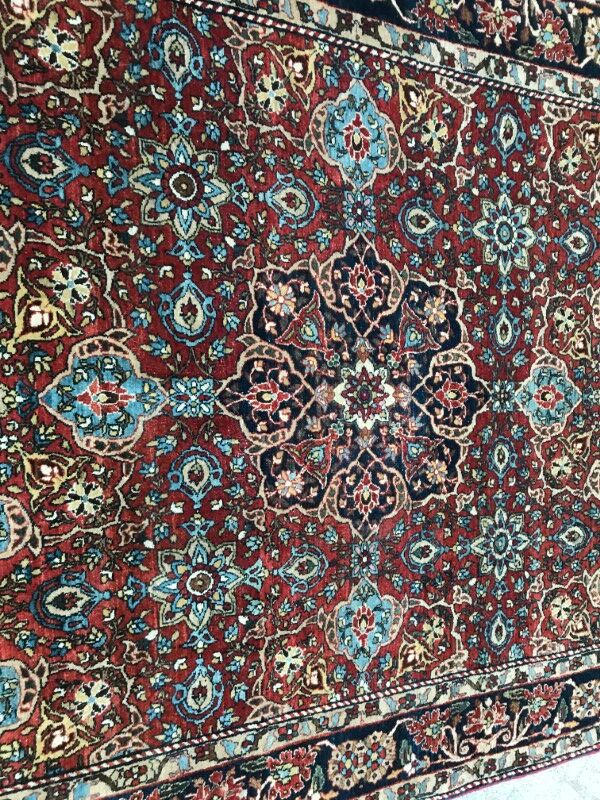 Very nice old Persian rug Esfahan fine handmade 150 X 218 CM