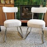 Paire de chaises traîneau vintages rénovées