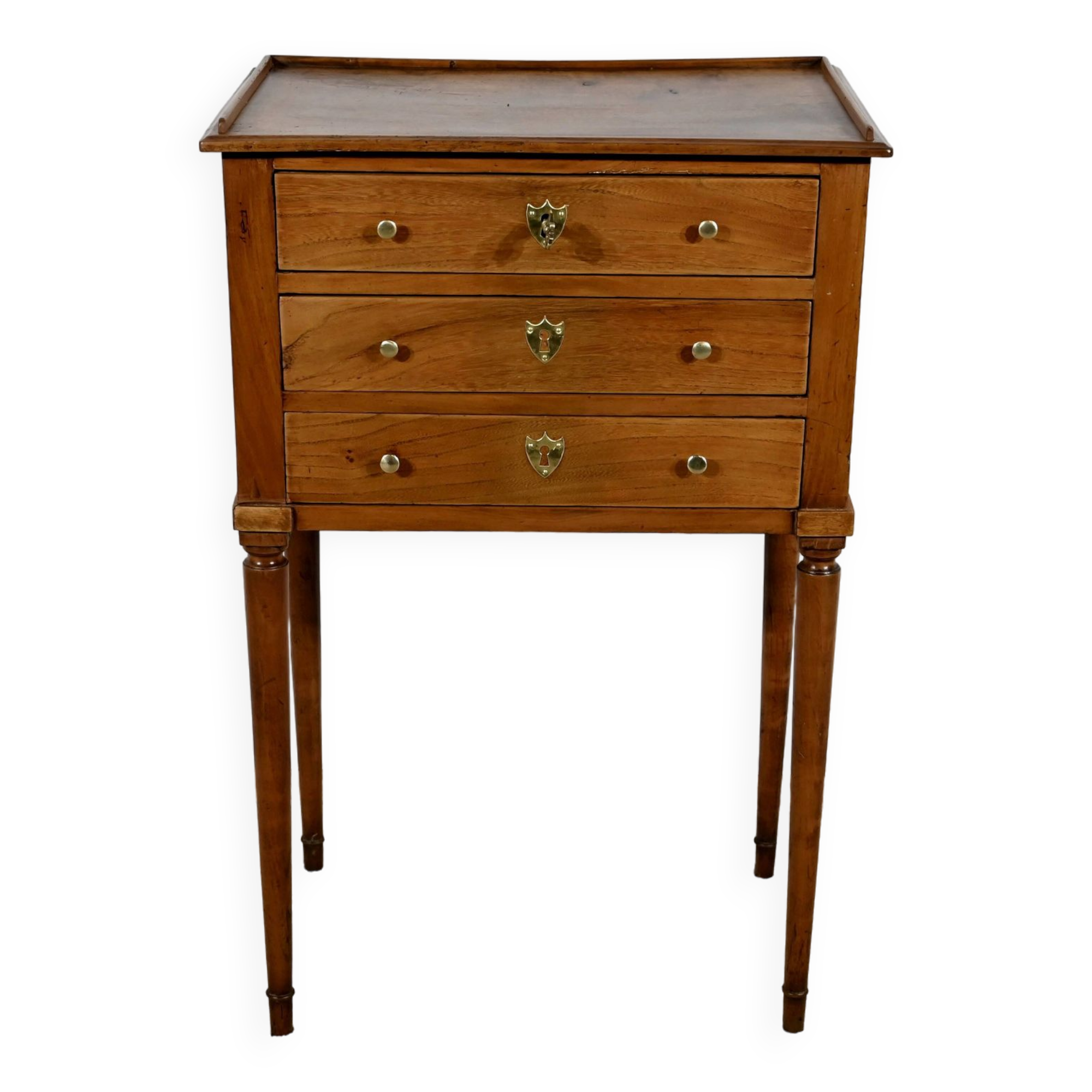 Small Living Room Table in Cherry and Walnut, Louis XVI Period – Late 18th Century