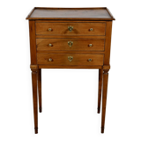 Small Living Room Table in Cherry and Walnut, Louis XVI Period – Late 18th Century