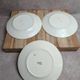 Set of 6 ironstone plates HBC – Rustic Model – Hand-painted floral design