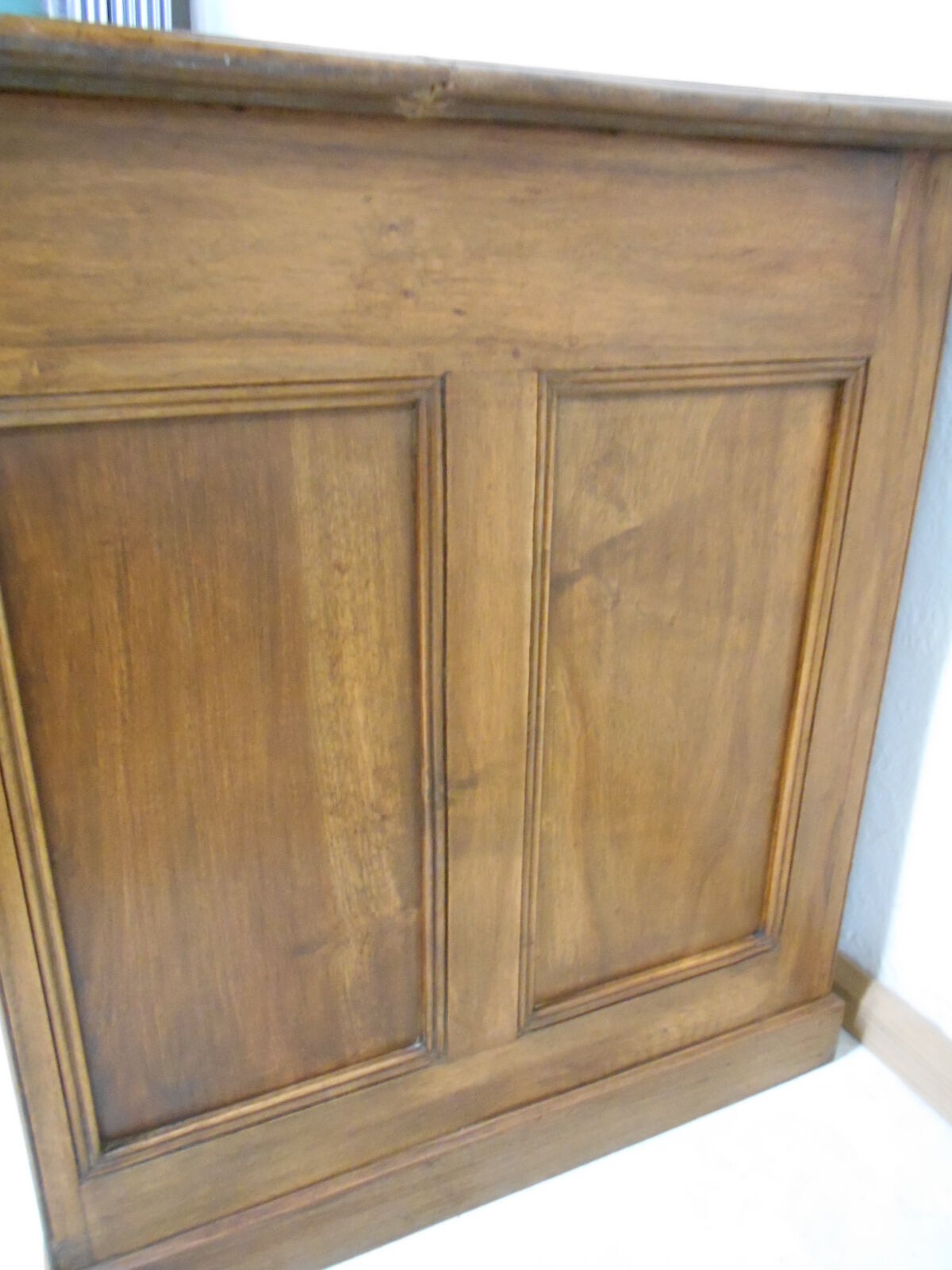 Coffered walnut desk