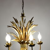 Wheat ear golden chandelier 5 branches.