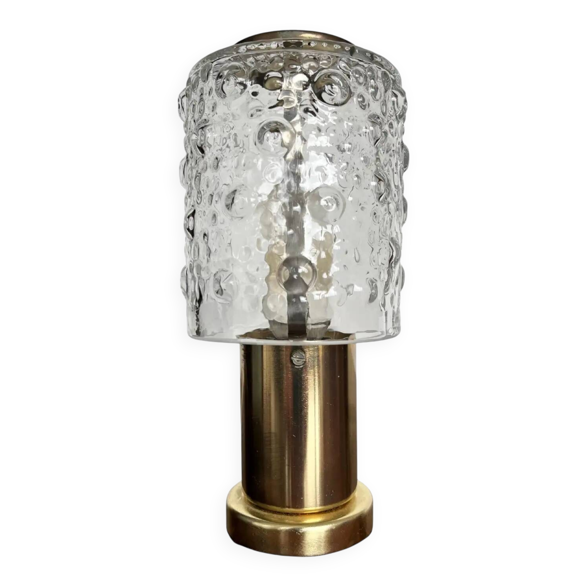 Paire de lampes de table en laiton par Kamenický Šenov, années 1960 / Tchécoslovaquie