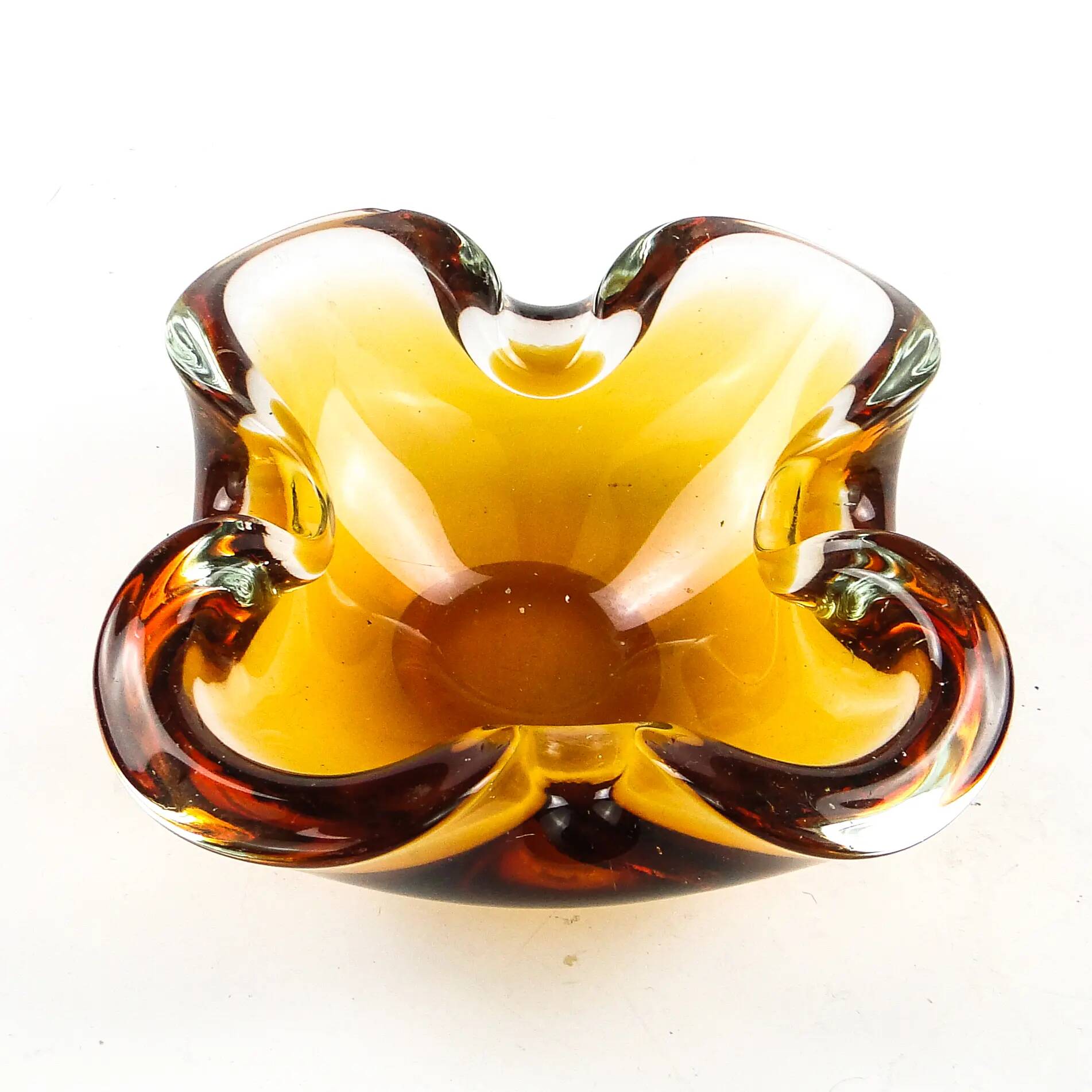 Sommerso organiser, Murano glass, Italy, 1950s
