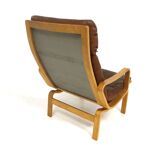 Scandinavian leather armchair, Karl-Erik Ekselius, JOC Vetlanda, Sweden, 1960