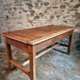 Antique French farmhouse dining table – Walnut work table, late 19th century