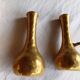 Mid-Century Italian Brutalist Cast Brass Solifleur Vases – Set of 4