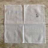 Lot de 9 serviettes à apéro brodées main - 25x25cm - coton