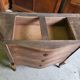 Curved chest of drawers in rosewood and marble marquetry