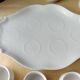 Antique white porcelain cream service
