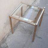 Gold-plated brass coffee table