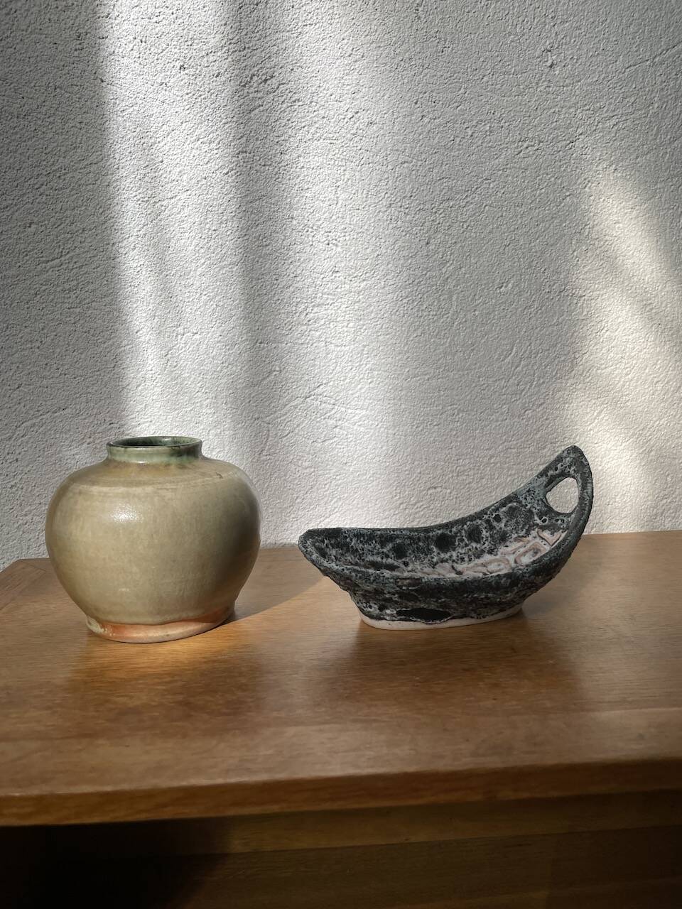 Empty ceramic pocket Fatlava Vallauris 1950