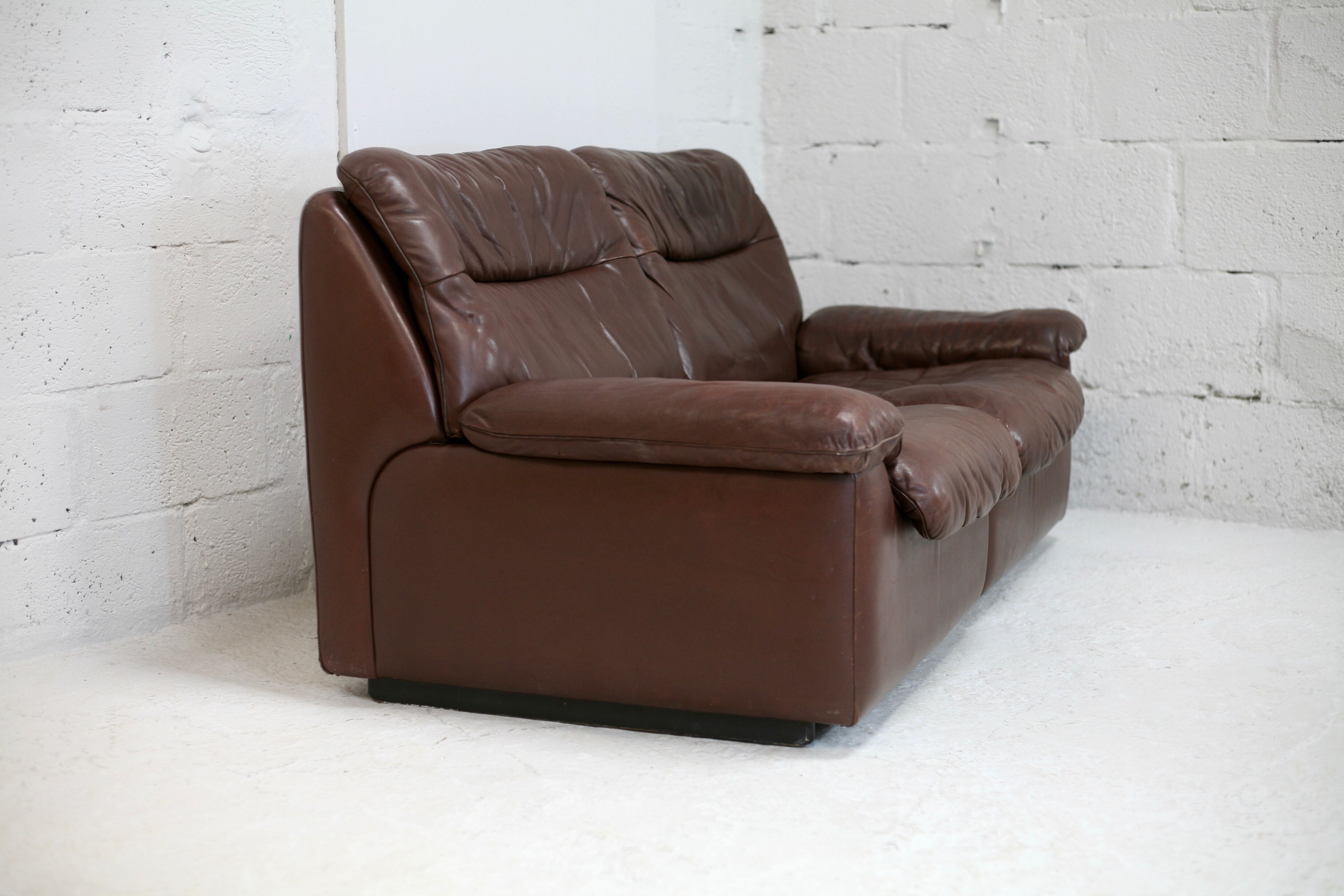 Sofa De Sede. Leather "chocolate" Switzerland, circa 1970