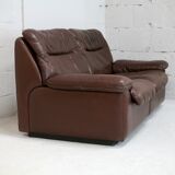 Canapé De Sede en cuir "chocolat" Suisse, circa 1970