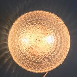 Round ceiling light in molded glass