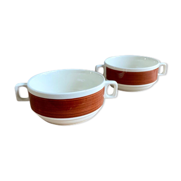 2 vintage Boch La Louvière Kéramis bowls