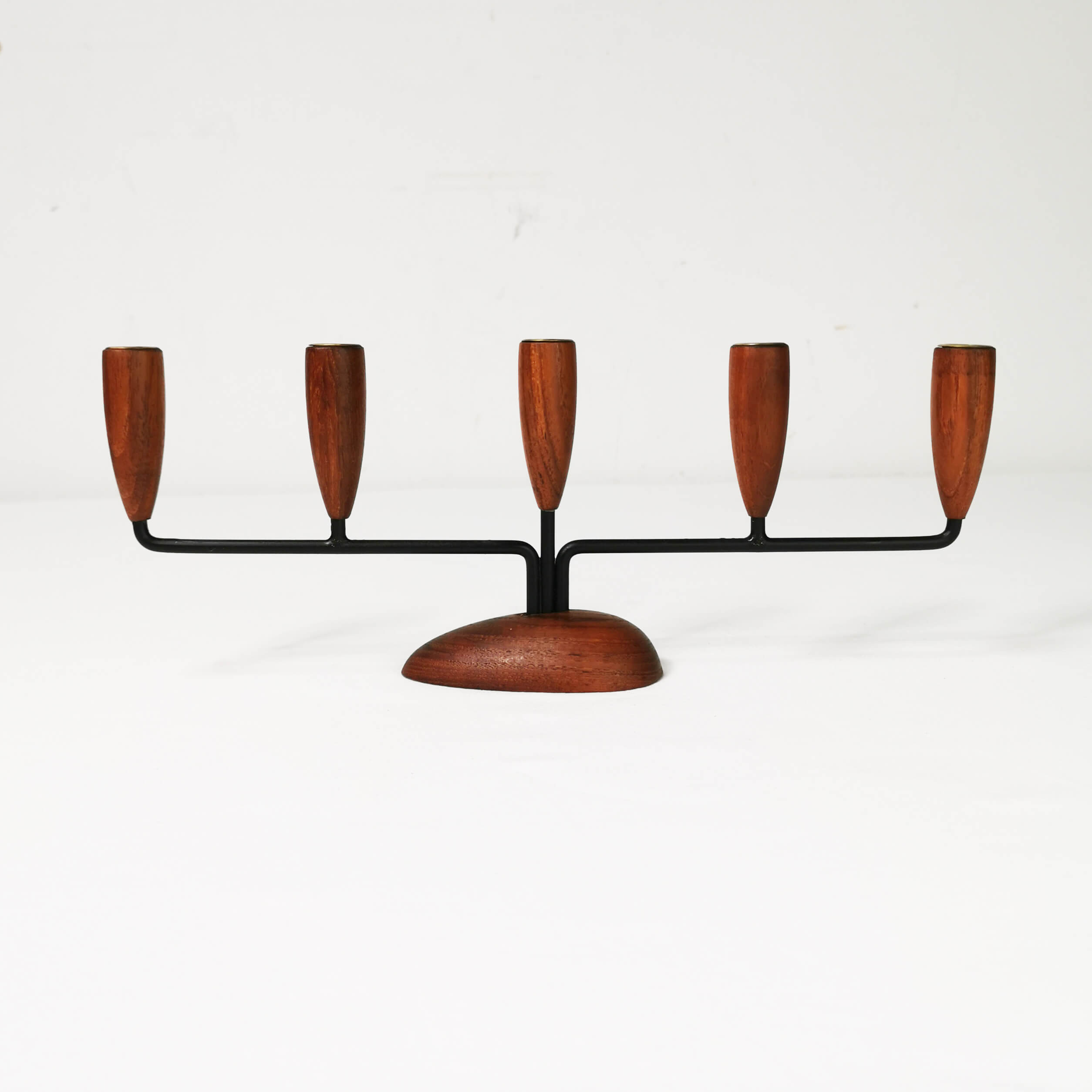 Modernist teak candlestick, Denmark, 1960s