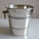 Vintage ice or champagne bucket in silver metal